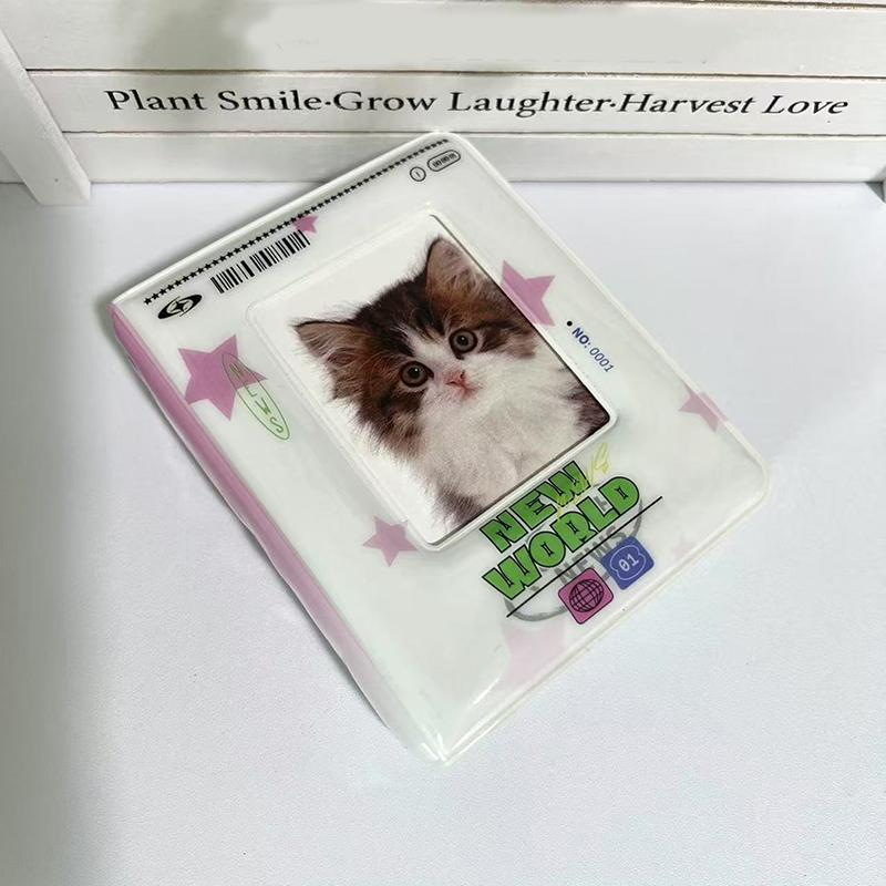 

Портативный мини 3-дюймовый фотоальбом с вырезом в форме сердца, альбом-коллекция, держатель для K-pop карточек, держатель для фотокарточек айдолов