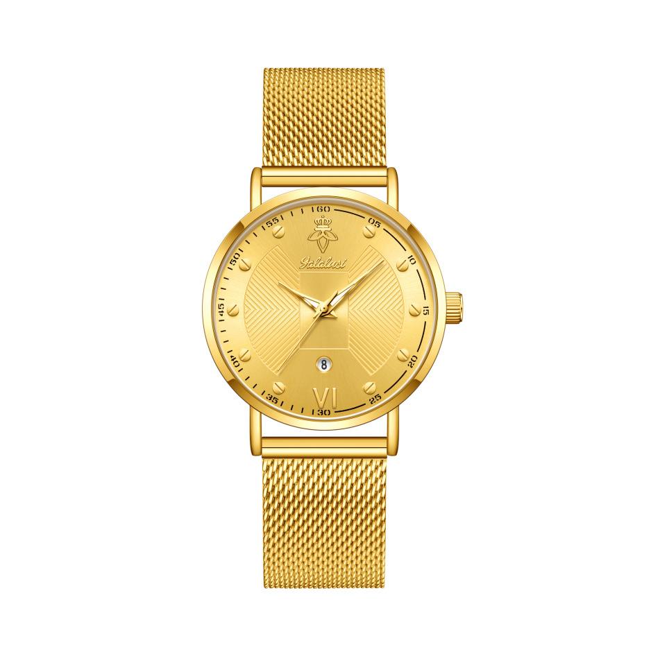 Yalalusi Luxury Dw Watch Mesh Strap Women S Watch Couple Watch Calendar Quartz Watch Light Luxury Waterproof Ladies Watch