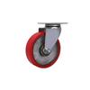 Medium 3/4/5 Inch Polyurethane Caster Wheel with Directional Brake, High Load Bearing, Wear Resistant.