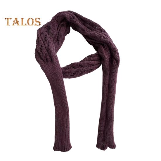 Bufanda tipo chal de punto con mangas, de color liso, con patrón de crochet, estilo bohemio, para mujer