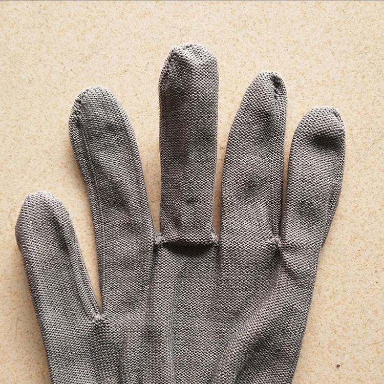 Elastic Thirteen-Needle Nylon Gloves: Non-Slip, Wear-Resistant, Thin, Black/White/Gray, Small/Medium, for Men's and Women's Work Safety