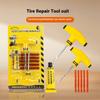 Car Tire Puncture Plugs Vacuum Tire Pass Emergency Repair Tools Glue Strips Glue Quick Repair Tire Repair Kit Patch Tool Set