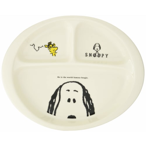 Peanuts" Snoopy Joy Lunch Plate, 23cm, White, 606137