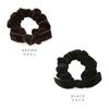JewelVOX Scrunchie Hair Velvet Ribbon Hair Simple and Cute for Adults Tie, Women's Accessory, (Black)