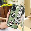 Back Cover Lanyard Phone Case For Blackview A100 Anti-knock Durable Anti-dust Phone Holder Panda Kickstand Soft case