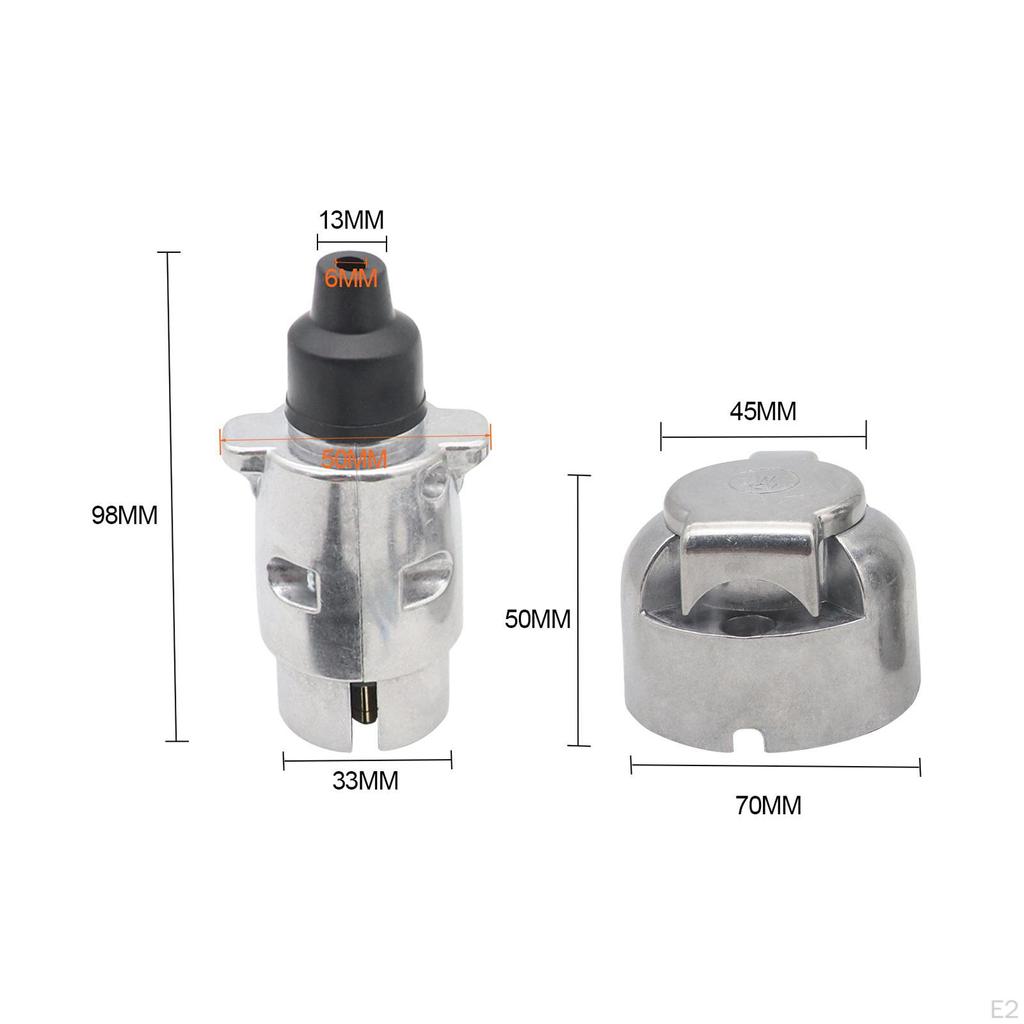 12V 7-poliger Anhängerstecker aus Metall für eine langlebige und einfache Installation