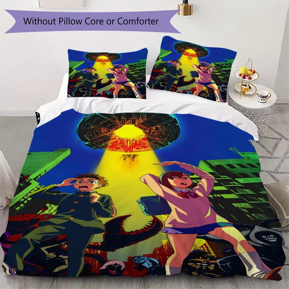 

Dandadan Anime Pattern Bedding uilt Set uilt Cover Pillowcase Home Decoration Birthday Gift (1 * duvet cover + 2 * pillowcase without core)33 135x200cm