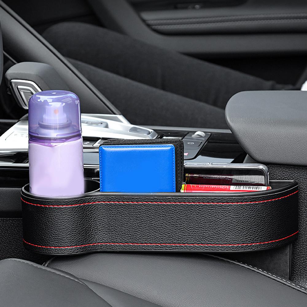 

HY-C16 Multifunctional Auto Seat Gap Storage Box Car Cup Holder Seat Organizer Passenger Side/Black