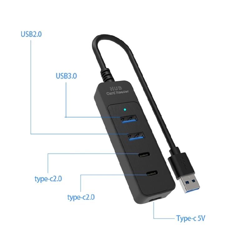 Plastic USB Hubs 4 Port USB3.0 USB2.0 Fast Speed Data Transfer Solution for Enhanceds Productivity In Work Environment