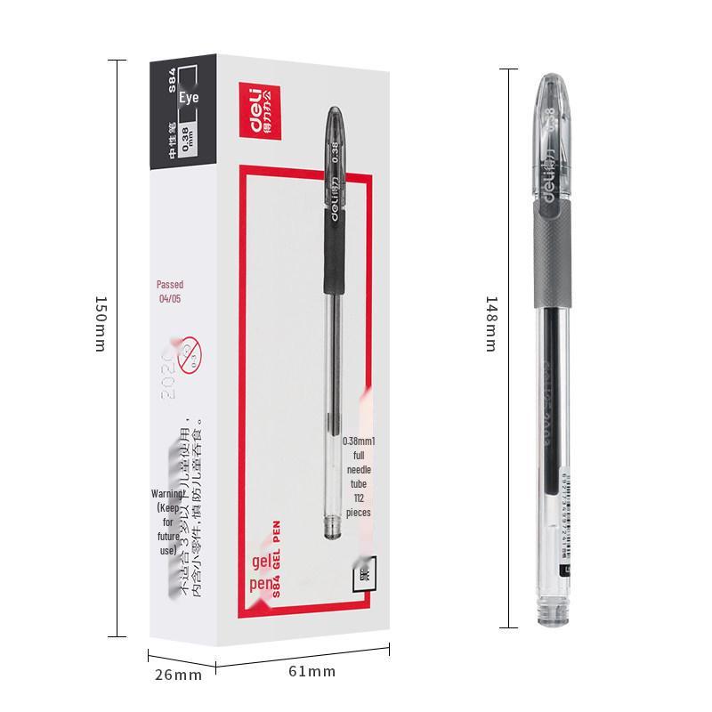 

Deli S84 Ultra-Fine 0.38mm Black Needle-Tip Office Signature Pen 0.38mm