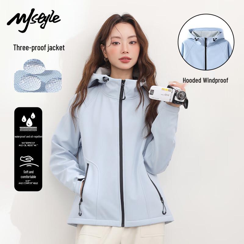 

MJ STYLE Women s Casual Waterproof Windproof Jacket M