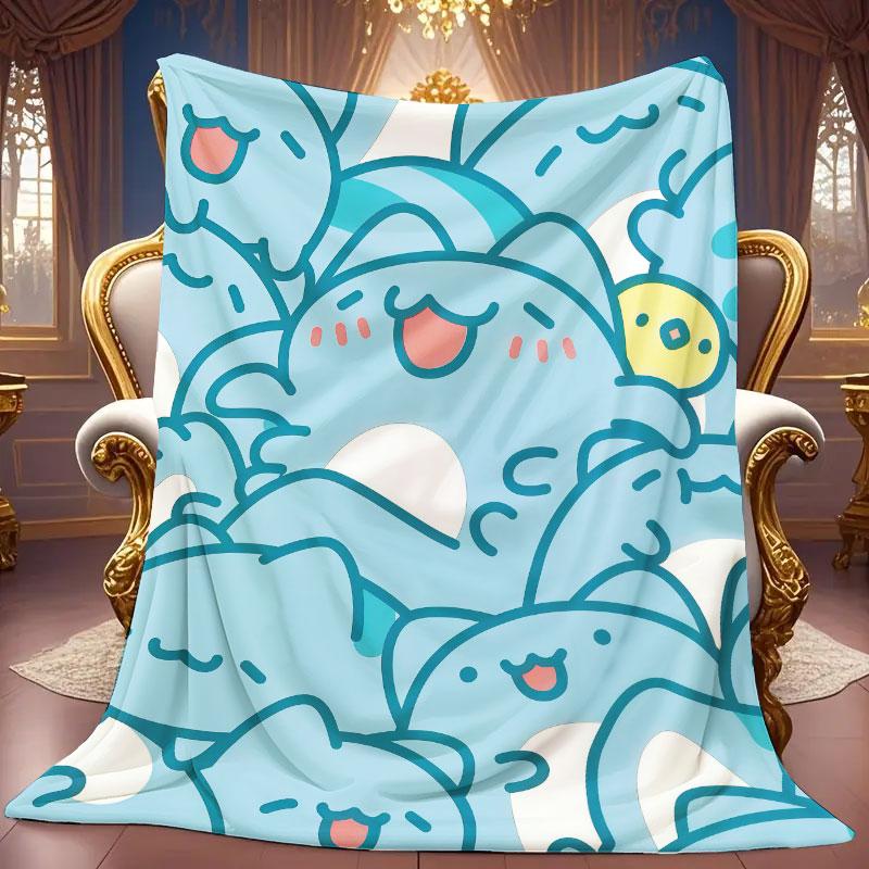 1Pc BugcatCapoo Print Flannel Blanket, High Quality Comfortable for All Seasons, Home Decor, Warmth and Comfort, Perfect for Christmas Gifts