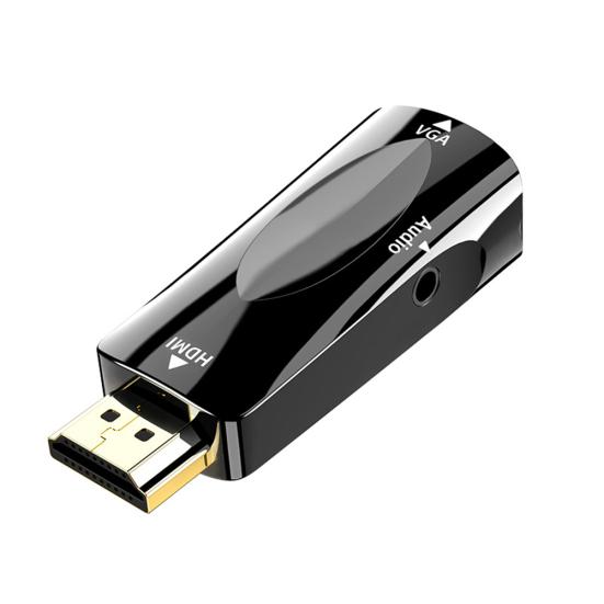 

HDMI-compatible Male to VGA Female High Clarity 1080P Video Audio Adapter Converter for PC Projector чорний