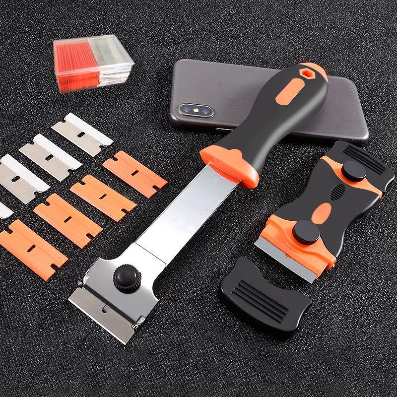 Multifunctional Cleaning Kit: Stain Scraper, Extended Shovel, Glue Remover, Car Film Tools
