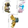 SUCADA Creative Hanging Planter Decor Garden Patio Decor - Resin Animal Planter Hugger Indoor Plant Decorations for Flower Pot Cute Garden Balcony