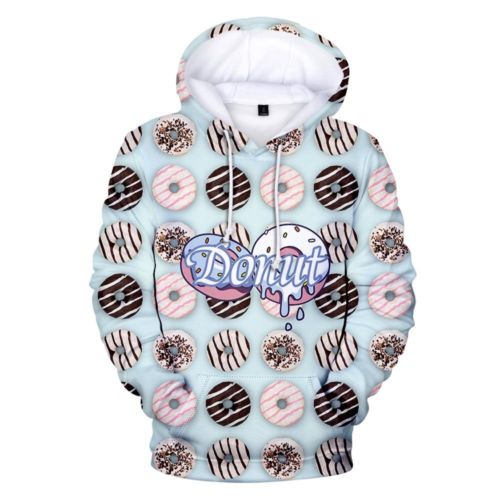 Hip Hop Beliebt Bequem Donut 3D-Druck Hoodies Sweatshirts Herren/Damen Sweatshirt Erwachsener/Kind Freizeit Pullover