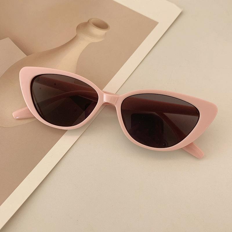New Vintage High-End Women's Sunglasses Women Brown Kitten Eye Sun Glasses Lady Designer Glasses UV400 Oculos De Sol