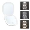 Travel Mirror With Light Magnification 1X Or 5X Touch Button Travel Magnifying Mirror For Gathering Dating Traveling