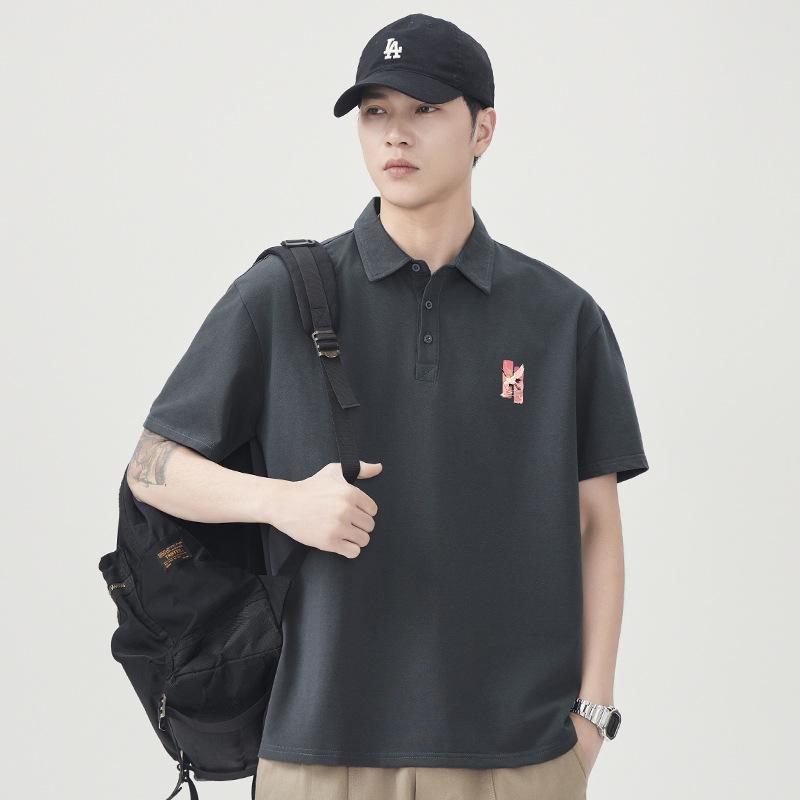 New Summer T-shirt Loose Lapel Short-sleeved POLO Shirt T-shirt