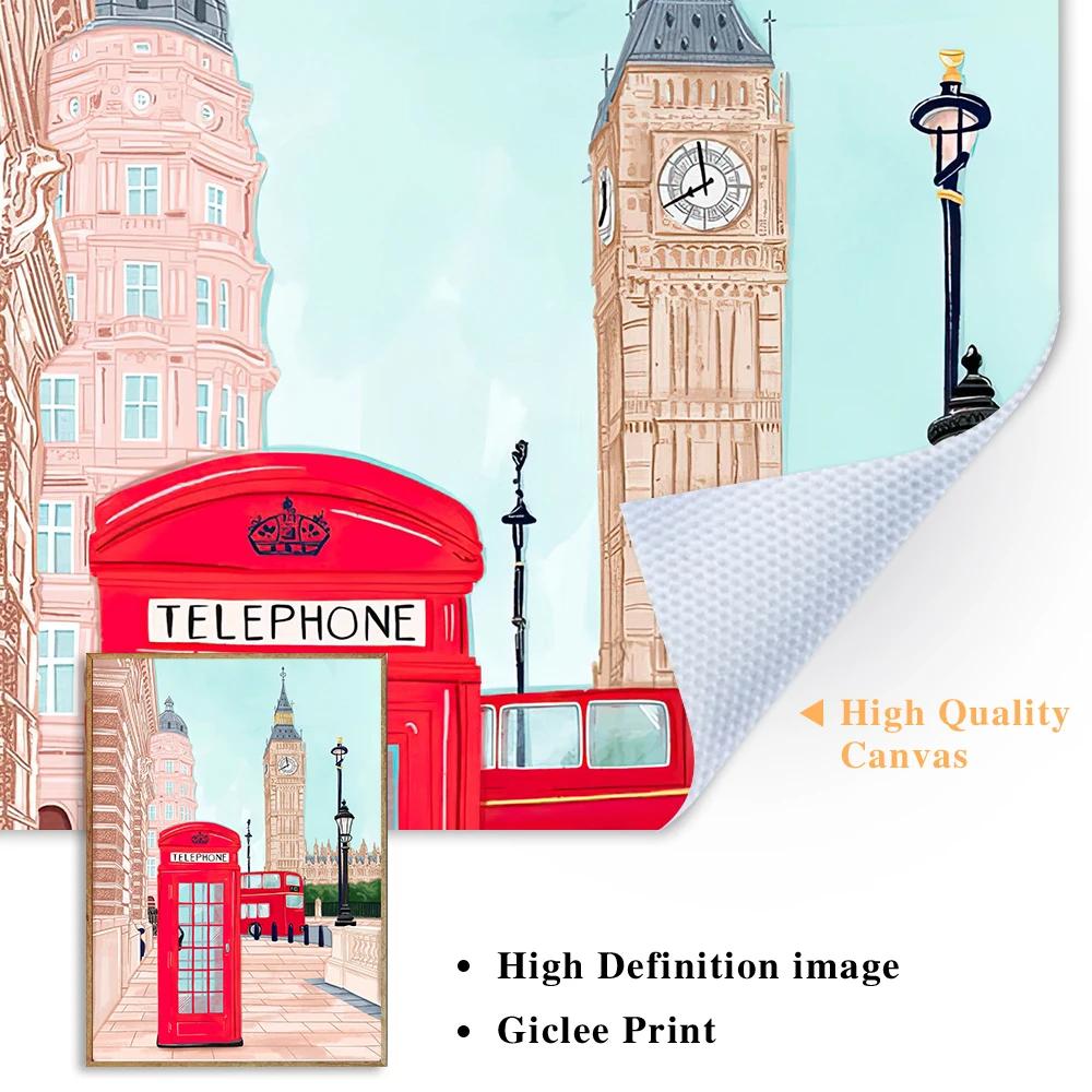 Anime City Travel Posters Venice London Japan Italy Canvas Painting Nordic Prints Wall Art Pictures for Living Room Home Decor