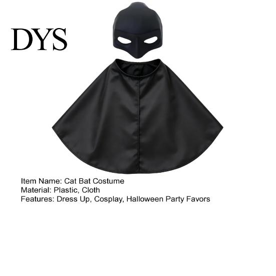 Comfortable Pet Halloween Suit Black Bat Cat Masque And Cloak Costume, Funny Wings Cape Outfits, Cute Puppy Dress Up Accessory for Cosplay,