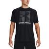 Under Armour Printed Crew Neck Raglan Short Sleeve T-Shirt Men Tops Black 1370653-001