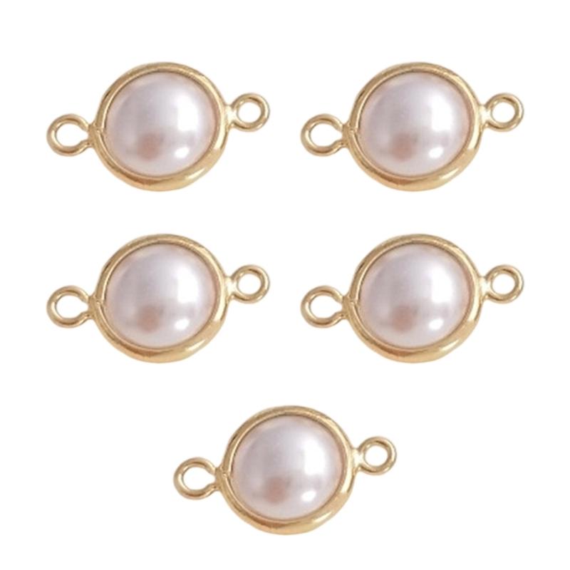 5Pieces Pearls Pendants Jewelry Making Part Fashion Accessory Perfect for Unique Jewelry Making and Craft Accessories
