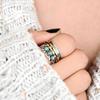 Hot-selling New Model, Bohemian Relief Two-color Ring, Hollow Retro Pattern Ring for Women