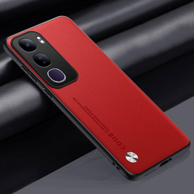 Plain Leather Case For VIVO Y19S Y300 Pro Y76 Y37 Y28 Y18 Y03 Y17S Y16 Y35 Y21 Y21S Y33S Luxury Hard Phone Protect Cover
