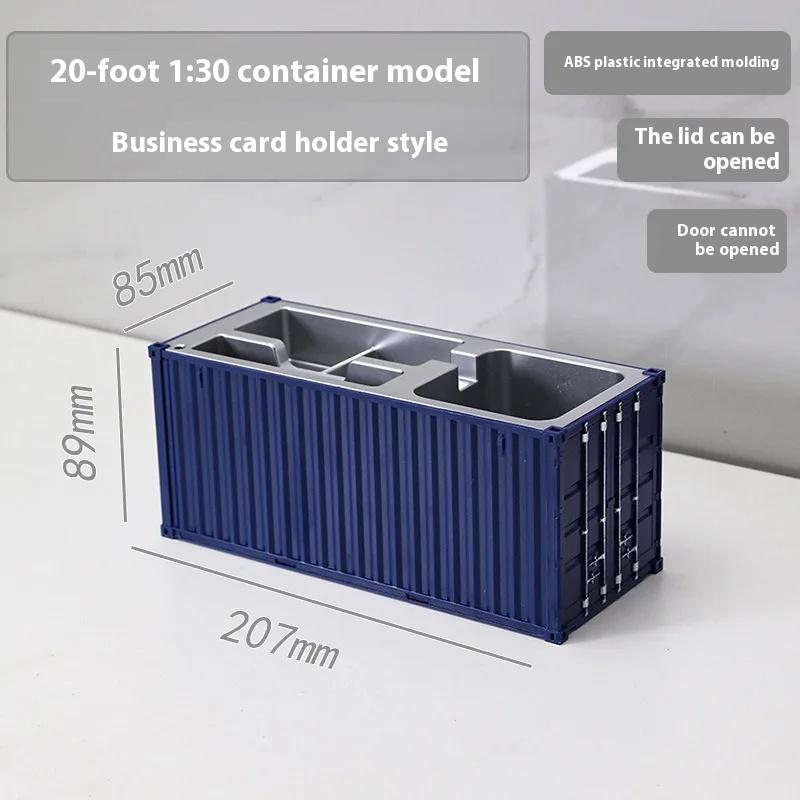 2025 Mini Pencil Holder Shipping Cargo Shape Container Desk Top Pen Holder Storage Box for Office Gifts Custom Folders