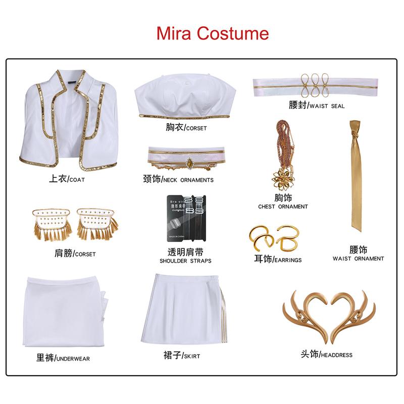 

Фильм Kpop Мира Косплей Костюм Женский Шоу Белые Охотники на Демонов Мира Косплей Пальто Юбка Комплект Вечеринка Хэллоуин Комплект Одежды XS