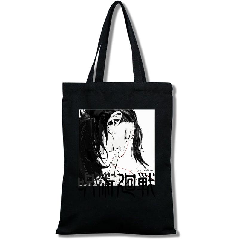 Spell Return Jujutsu Kaisen Shopping Mobile Phone White Canvas Handheld Messenger Bag
