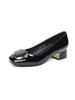 Fashion women fashion high quality spring & autumn slip on square heel shoes for sexy  party lady casual elegant black heel shoes ea420
