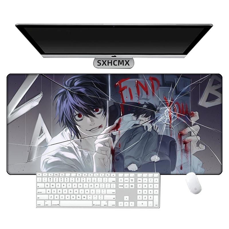Death Note XL Xmm Anime Podložka pod myš HD Tisk Počítačový Herní Zamykací Zamykací Hrana Podložka pod myš XXL xmm Klávesnice PC Podložka na stůl