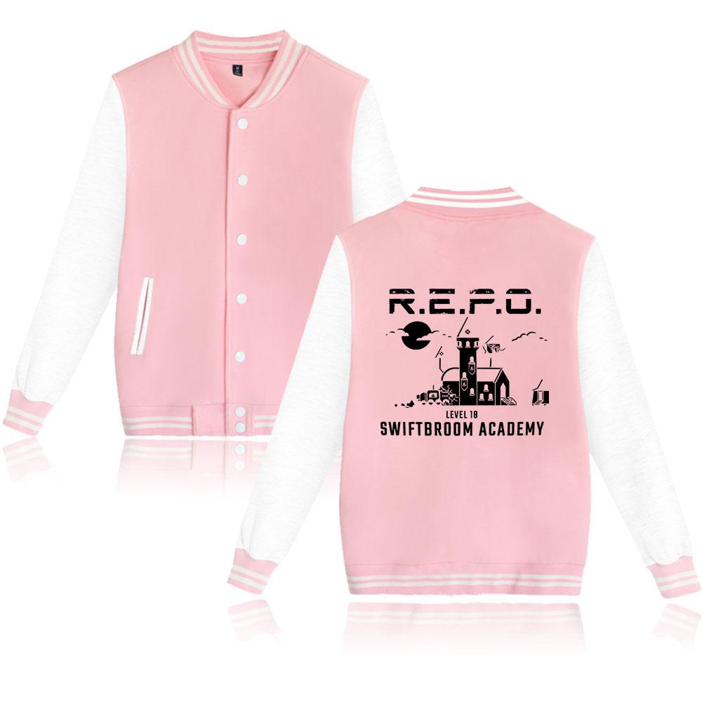 

REPO Print Мужские и женские куртки в стиле хип-хоп, пальто, толстовки с капюшоном, бейсбольная форма, уличная одежда для мальчиков и девочек, кардиганы, топы, одежда XXS розовый