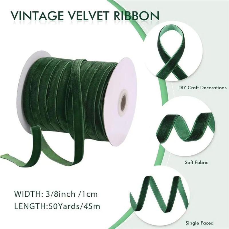 Samtband 50 Yards 10Mm Geschenk Blumenverpackung Schleife DIY Handgefertigte Bastelarbeiten Dekoration Kleidung Nähzubehör
