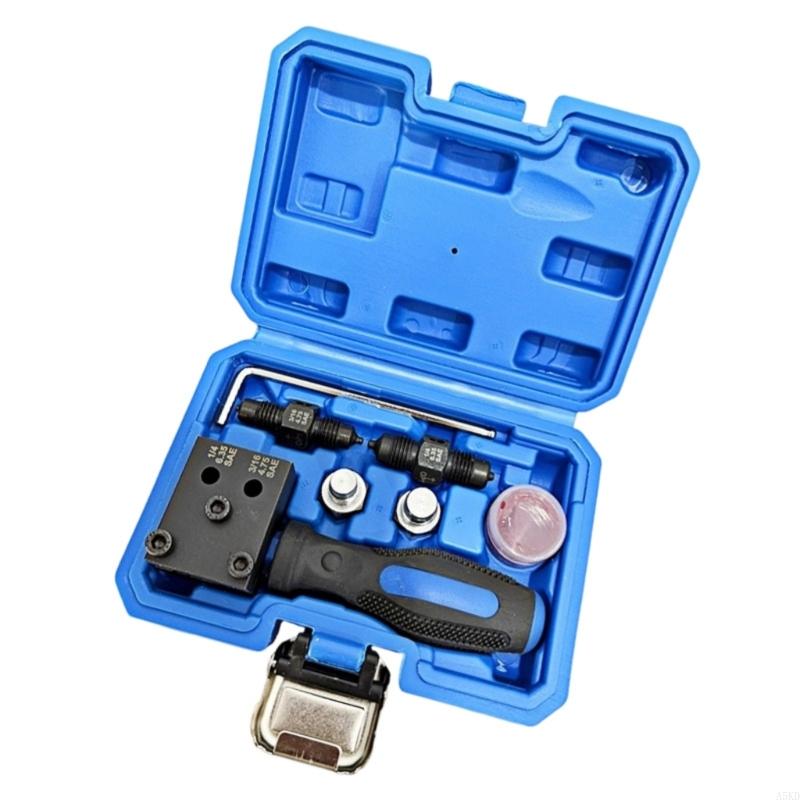 7Pcs Double Tool 3/16inch Auto Flaring Tool Set for Car Truck Motorcycle Brake & Hydraulic Lines