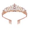 Barock Exquisite Krone Brautkrone Tiara Haarschmuck Beliebter Prinzessin Haarkamm Krone Tiara Schultergurte
