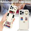 For iPhone 13 Pro Max/12 Pro Max Case with Zipper Pouch/Ring Kickstand/Strap Litchi Texture PU+TPU Phone Cover