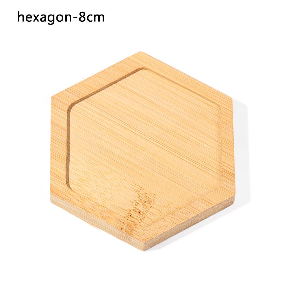 Dřevěná bambusová servírovací sada talířů Podnos Misky Květináče Šestiúhelník Obdélník Kulatý Čtvercový Talíř na ovoce Úložná paleta Kuchyňský organizér