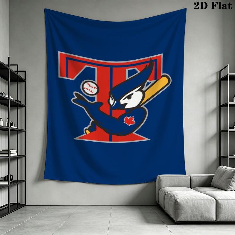 Toronto Blue Jays Wall Tapestry Aesthetic Wall Hanging Printed Fabric Blanket Decorative Tapestries for Bedroom Living Room Home Decor