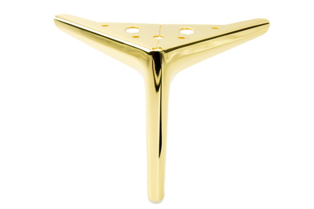 Anchor Elegant furniture leg, gold chrome, height 15 cm