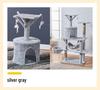 Velvet Cat Tree: Large Climbing Frame & Bed for Cats and Kittens, Space-Saving Design for All Seasons