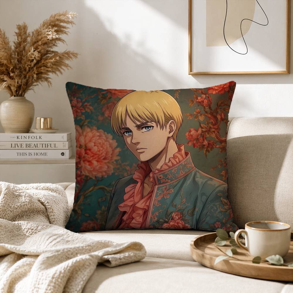A-Anime Armin Arlert Pillow Case for Sofa Living Room Home office Decor Protective Cover