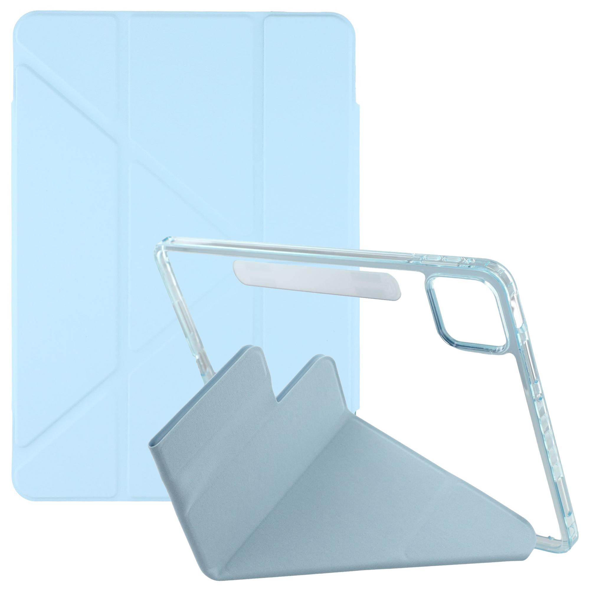 

For Xiaomi Pad 7 Pro/Pad 7 Case Magnetic Dual Clasp PU TPU Acrylic Origami Stand Tablet Cover Baby Blue