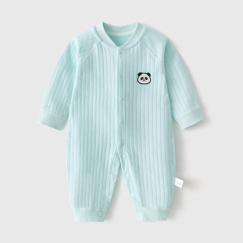 Newborn Cotton Long Sleeve Bodysuit Pajamas - Infant & Toddler Jumpsuit for Boys & Girls