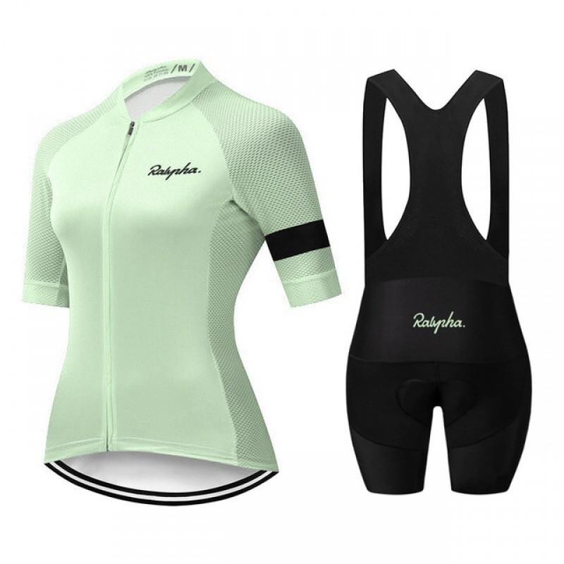 Womens Cycling Jersey Set Breathable Quick-Dry Short Sleeve Bike Apparel Outdoor Riding