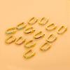CARLIDANA Gold Color Stainless Steel Small Earring Gold Plated Gifts Colorful CZ Stone Hoop Heart Earrings for Women Girls