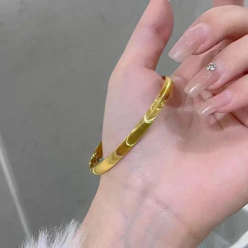 

Браслет «Кошачий глаз» с волнистым узором для женщины, роскошный браслет-манжета, ювелирное украшение для вечеринки, банкета, подарок золотой
