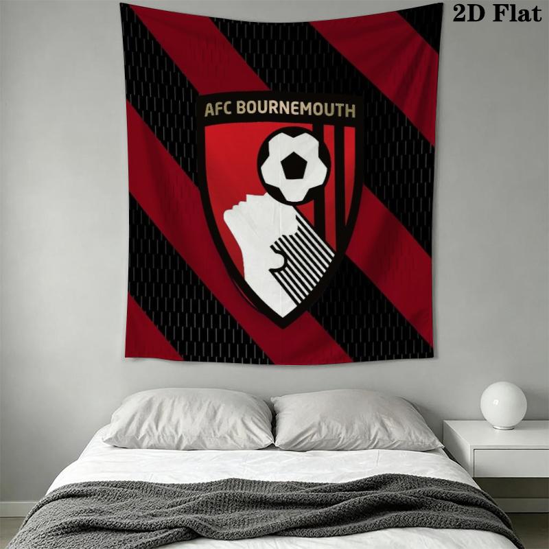 AFC Bournemouth Wall Tapestry Aesthetic Wall Hanging Printed Fabric Blanket Decorative Tapestries for Bedroom Living Room Home Decor
